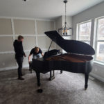 large grand piano in home in sugarhouse utah